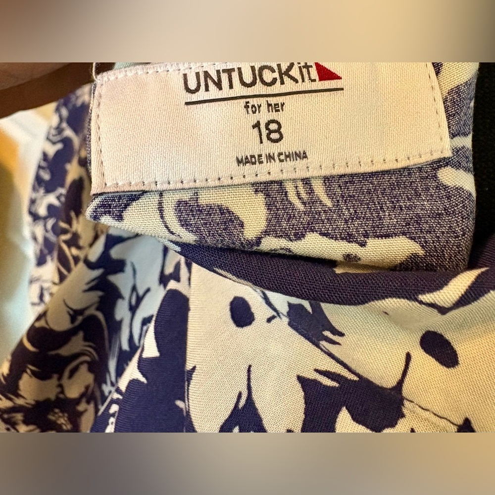 UNTUCKit Blue and White Floral Midi Dress - Picture 11 of 15